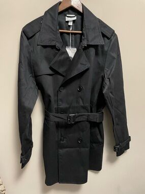 3.1 Phillip Lim Target Black Double-Breasted Belted Trench Women’s Large NWT